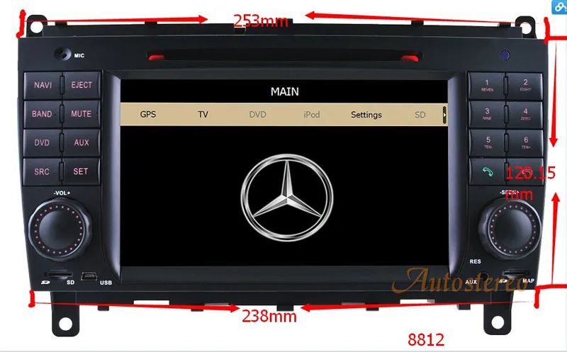 Android 9 автомобильный DVD плеер gps навигация для Mercedes Benz CLK W209/CLS/W219 автостерео головное устройство радио магнитофон 8812 медиа