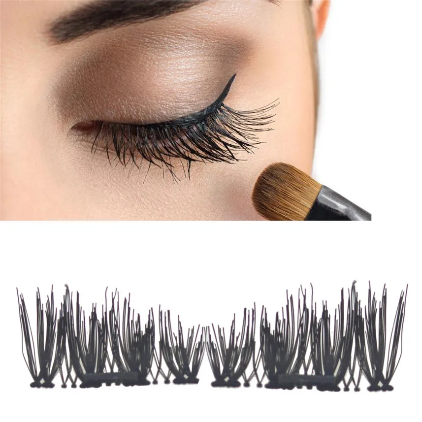 

New Arrival 1Pair Imported Fiber Classic 3D Magnetic False Eyelashes Extension Tools Natural Makeup AU16