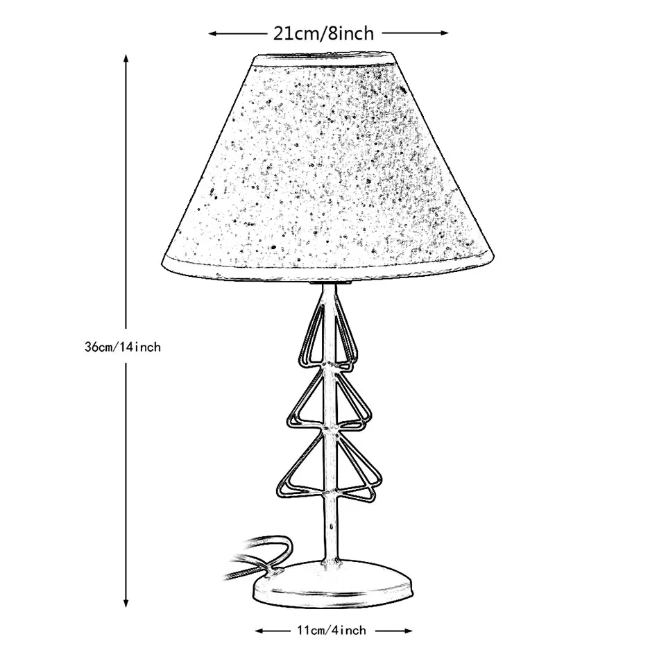 2 шт. в упаковке, светодиодный держатель для лампы, настольная лампа, железная основа, тканевый абажур для спальни, гостиной, украшения для дома