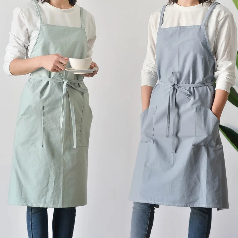 Buy 2017 New Aprons Simple Washed Cotton Uniform