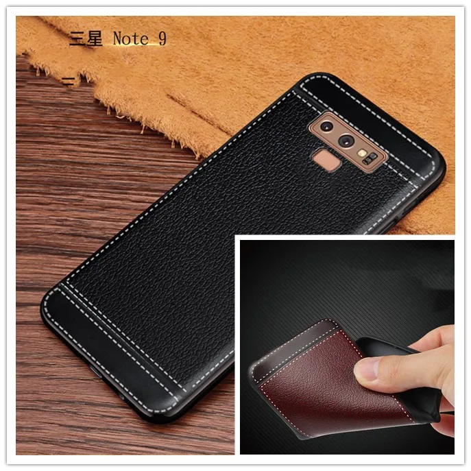 For Samsung Galaxy Note 9 SM-N960 SM-N9608 SM-N9600 SM-N960U Leather Case note Texture Soft TPU Cover | Мобильные телефоны и