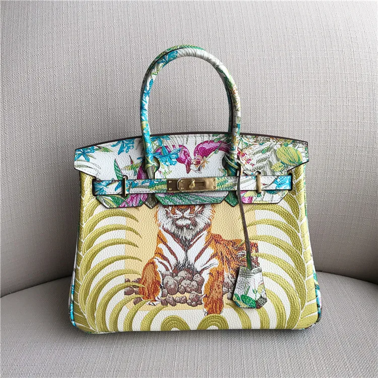 

High Quality Bolsos Mujer Bolsas Feminina Genuine Leather Handbag Women Graffiti Tote Fashion Bag Bolsa de graffiti