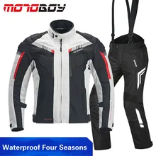 Motoboy мужские профессиональные мотоциклетные гоночные куртки брюки водонепроницаемый теплый светоотражающий, для мотокросса пальто четыре сезона 600D Оксфорд