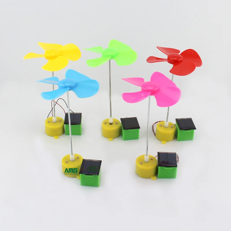 

Solar power fan / windmill / rotatable sunflower manual assembly model demonstration for students diy solar wind leaf toys