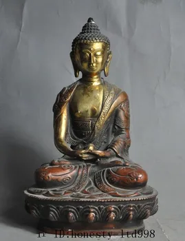 

christmas tibet buddhism bronze gilt dragon sakyamuni Tathagata Medicine Buddha statue halloween