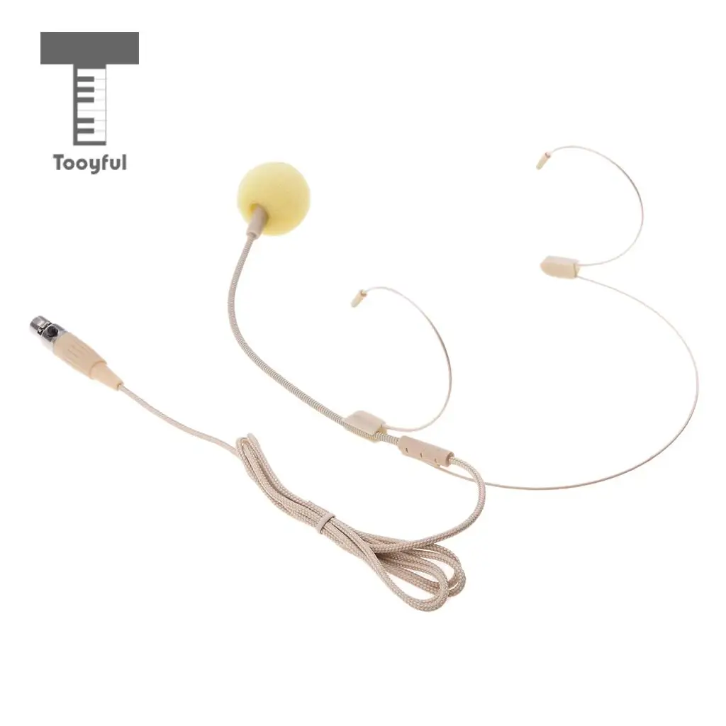 Tooyful Professional 3Pin XLR , 4Pin XLR , 3.5mm Mono Connector Double Earhook Headworn Unidirectional Megaphone Microphone