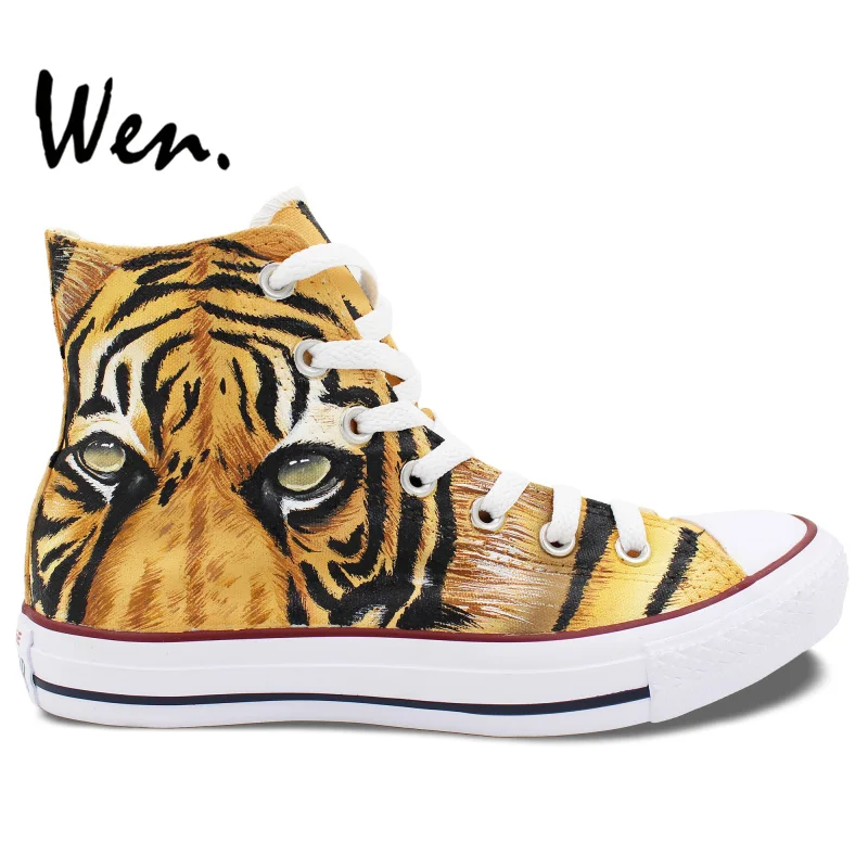 Wen Hand Painted Shoes Custom Design Tiger Casual Shoes Wen Hand Painted Shoes Custom Design Tiger Casual Shoes