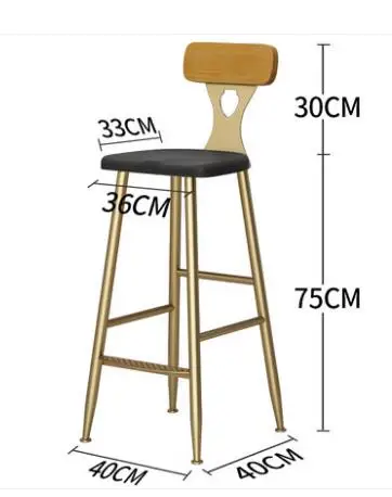 Скандинавские ровные цилиндры стул Tieyi Золотой бытовой обеденный стул с высокой подставкой кофе Досуг спинка кресла