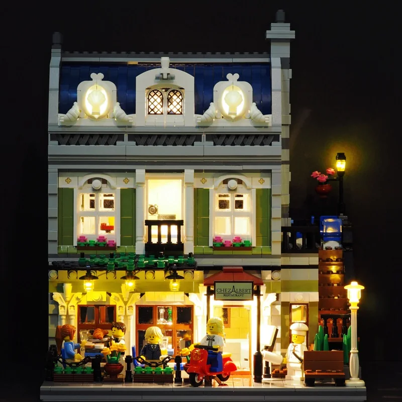 DHL Lepin 15010 2418 pcs Expert City Street Parisian Restaurant Model Building Kits Blocks font b