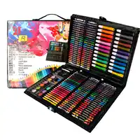 208pcs Drawing Gift Set Art Marker Watercolor Brush Pen Crayon Palette For Kids Gift Box Art Painting Supplies