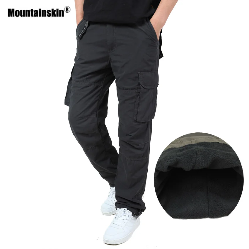Mountainskin de los hombres de invierno pantalones de lana a prueba de viento deportes al aire libre pantalones de senderismo Trekking Camping escalada pantalones marca VA292 Mountainskin de los hombres de invierno pantalones de lana a prueba de viento deportes al aire libre pantalones de senderismo Trekking Camping escalada pantalones marca VA292