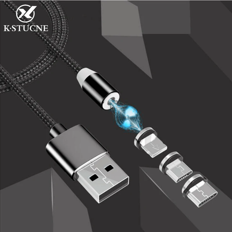 

LED Magnetic USB cable Max 8 7 6 For iPhone XS XR and USB C Cable And Micro USB C magnet charger For Apple Samsung Xiaomi Huawei