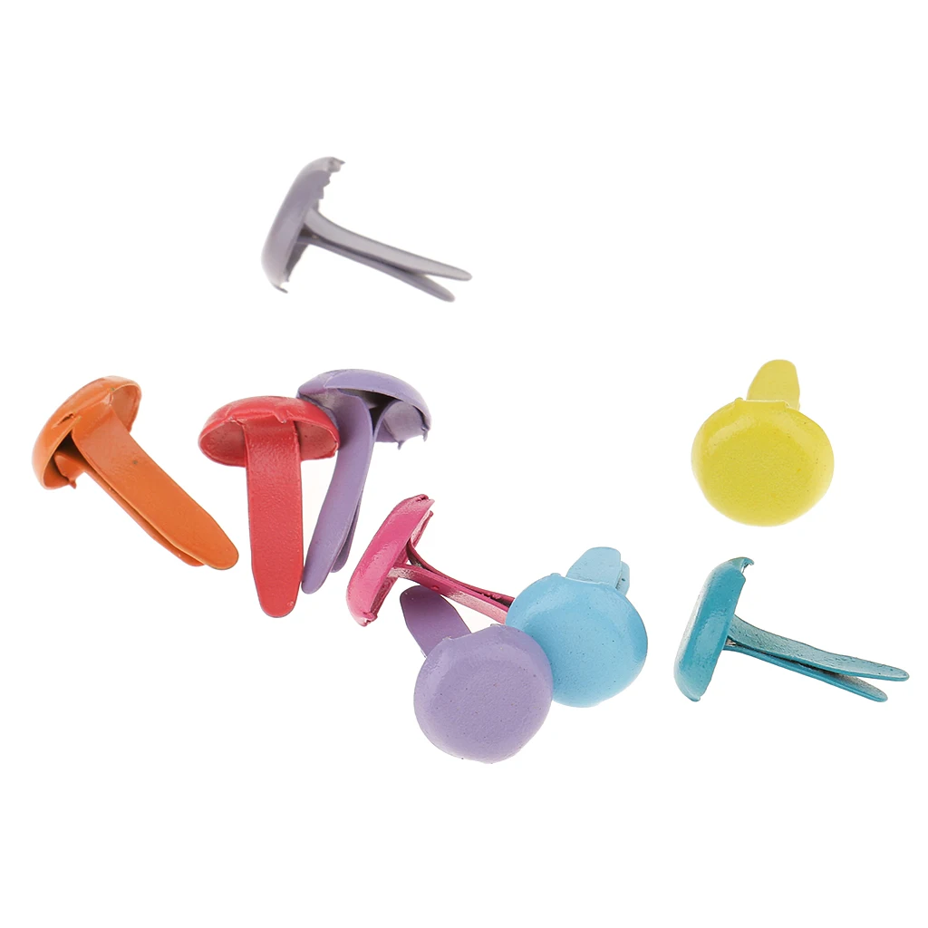 200 Pieces Metal Brad Paper Fastener For Scrapbooking Craft Children DIY Brads Fastener  Craft