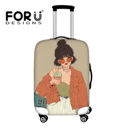 FORUDESIGNS/Модная одежда для девочек, утолщенная эластичная Защитная сумка для багажа, чехол для чемодана, подходит к 18-30 дюймовым чехлам