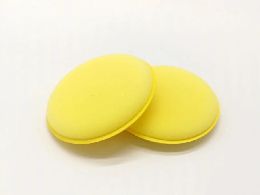 Круглый спонж Пена Губка для ручной полировки автомобиля губка воск Полировочная Пена Губка автомобильный воск коврик Полировочный набор - Цвет: Yellow 8pcs
