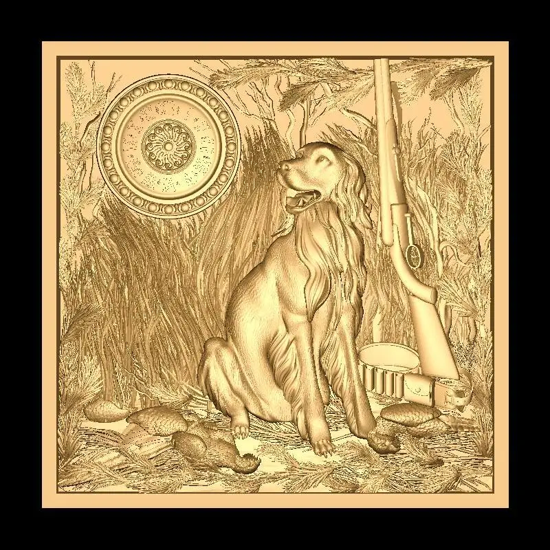 Dog_Clock 3D модель STL рельеф для ЧПУ формат часы мебели украшение мебели|stl relief|3d model