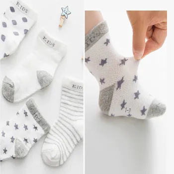 

10PC= Pairs/Lot Baby Socks Boy Girl Summer Mesh Style for Newborn Infant Toddler Casual Cotton Socks 0-24 Months