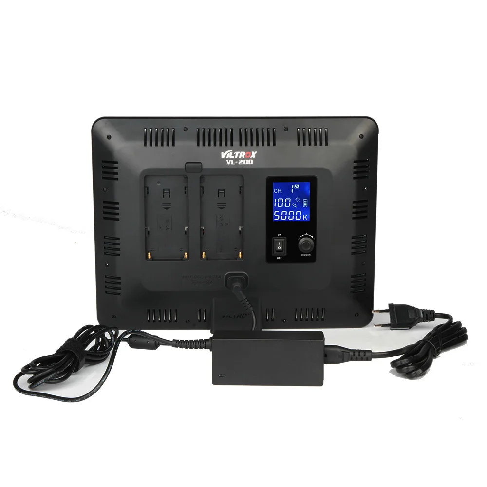 VILROX 2 шт. VL-200T двухцветный беспроводной дистанционный светодиодный светильник с регулируемой яркостью для видеосъемки, панельный светильник, комплект+ 7" светильник, подставка для студийной съемки