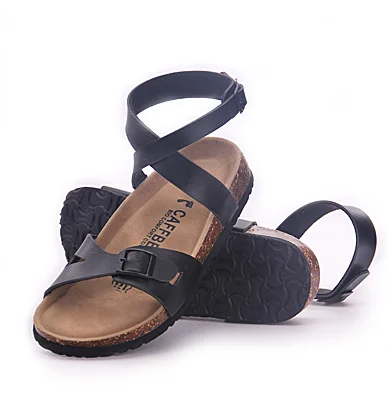 43 bigs plus size Cross ankle strap women s cork sandals 2016 new solid color female