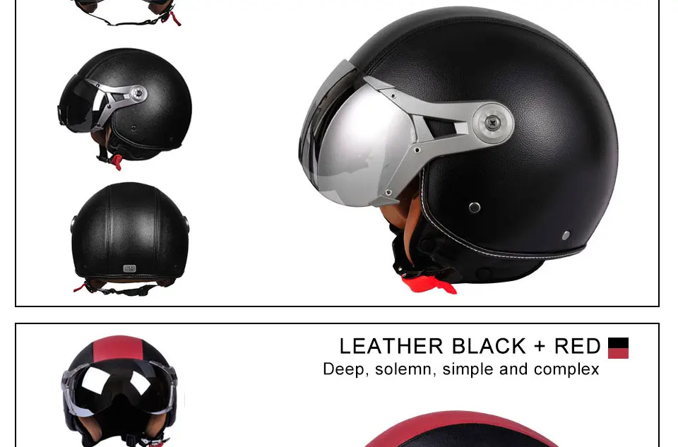 Foxcncar Motorcycle scooter Helmet 34 Open Face halmet motocros vintage casque Moto Casque Casco motocicleta Capacete Deodorant (11)
