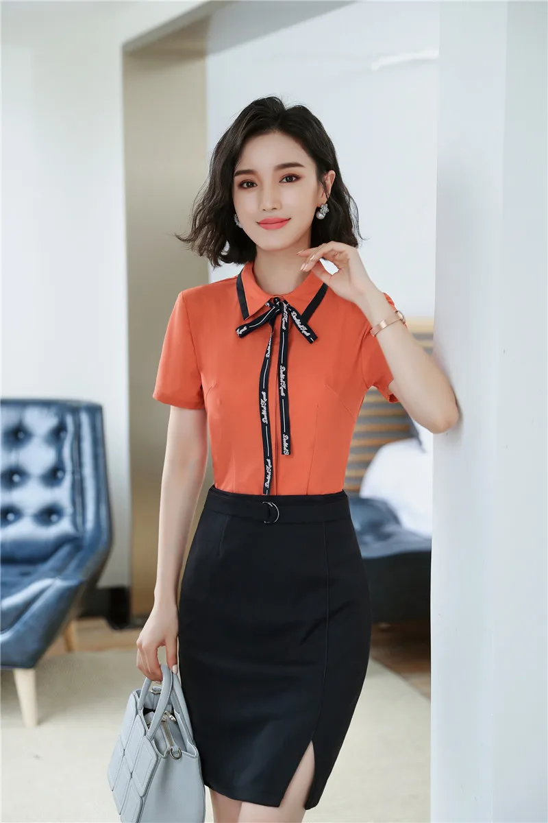 orange dress shirt womens