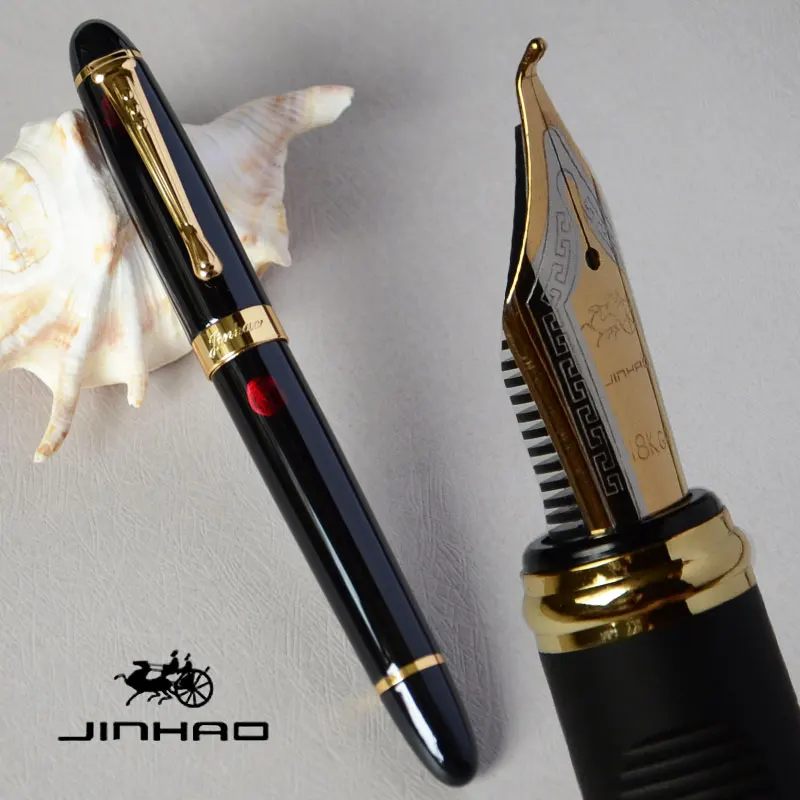 15 видов цветов на выбор JINHAO X750 каллиграфия 1,0 мм перьевая ручка изогнутое перо черный синий проверенный золотой розовый JINHAO 750 лучший подарок - Цвет: pen as this picture