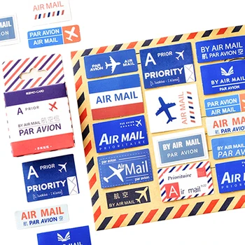 

20pack/lot Mini Paper Sticker Airmail Series Decoration Sticker Box DIY Diary Scrapbook Sticker Self-adhesive Sticker