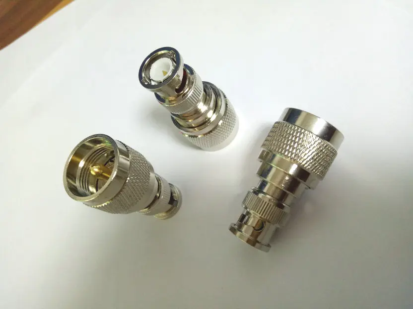 10pcs new copper BNC male TO UHF PL 259 male plug straight connectorin