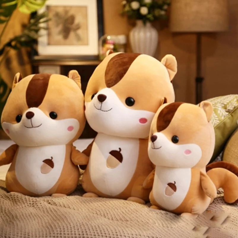 

Cute Little Raccoon Cotton Plush Toy Stuffed Soft Animal Squirrel Doll Accompany Sleep Pillow Children Toys Lovely Gift