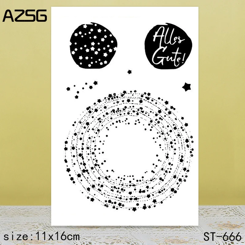 

AZSG Circle Clear Stamps/Seals For DIY Scrapbooking/Card Making/Album Decorative Silicone Stamp Crafts