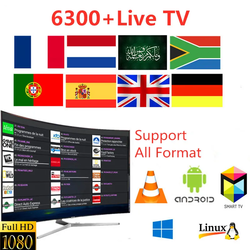 

M3U Android IPTV Set Top Box France UK German Arabic Dutch Sweden French Poland Portugal Smart TV Home Media Player Subscription
