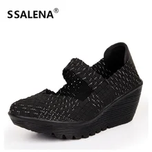 Женские кроссовки; женская прогулочная обувь; дышащая Спортивная обувь ручной работы; амортизирующая обувь на танкетке; обувь, увеличивающая рост;# B001