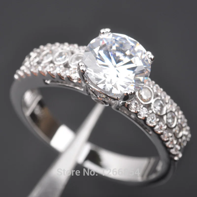 Noble White Stone Cubic Zirconia For Women 925 Sterling Silver Jewelry