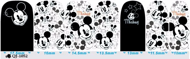 Mickey Minnie Decals Stickers Wrap Nails Cartoon Cute Nail Sticker Tips Decoration Nail Art Water Transfer Sticker