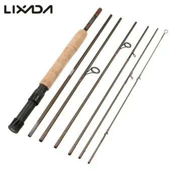 

Fly Fishing Rod 7 Segments Real Carbon Fiber Fishing Rods 7.5ft/2.3m Pole Flying Rod Casting Fishing Pole with Rod Case