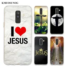 Transparent Soft Silicone Phone Case i love jesus jesus christ For Samsung Galaxy A6 A6+ A8 Star A8+ A7 A5 A3 Plus 2018 2016 cool stylish i love jesus bracelet brown