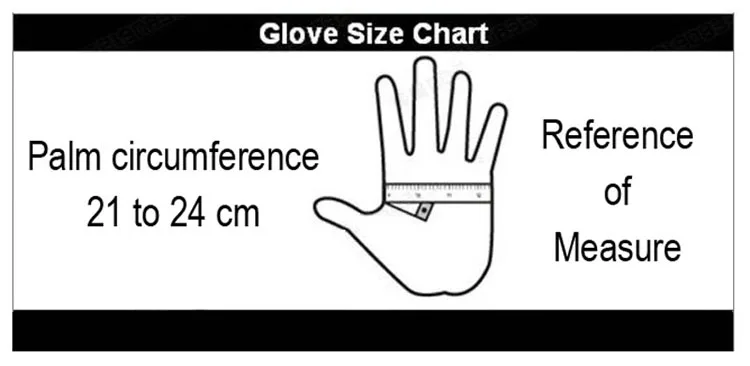 taekwondo gloves size information