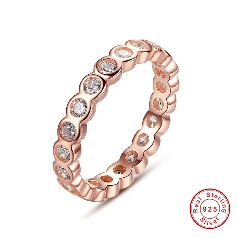 Accessories Brand New Collection 925 Sterling Silver Alluring Brilliant Stackable Ring Jewelry PA7145 | Украшения и аксессуары