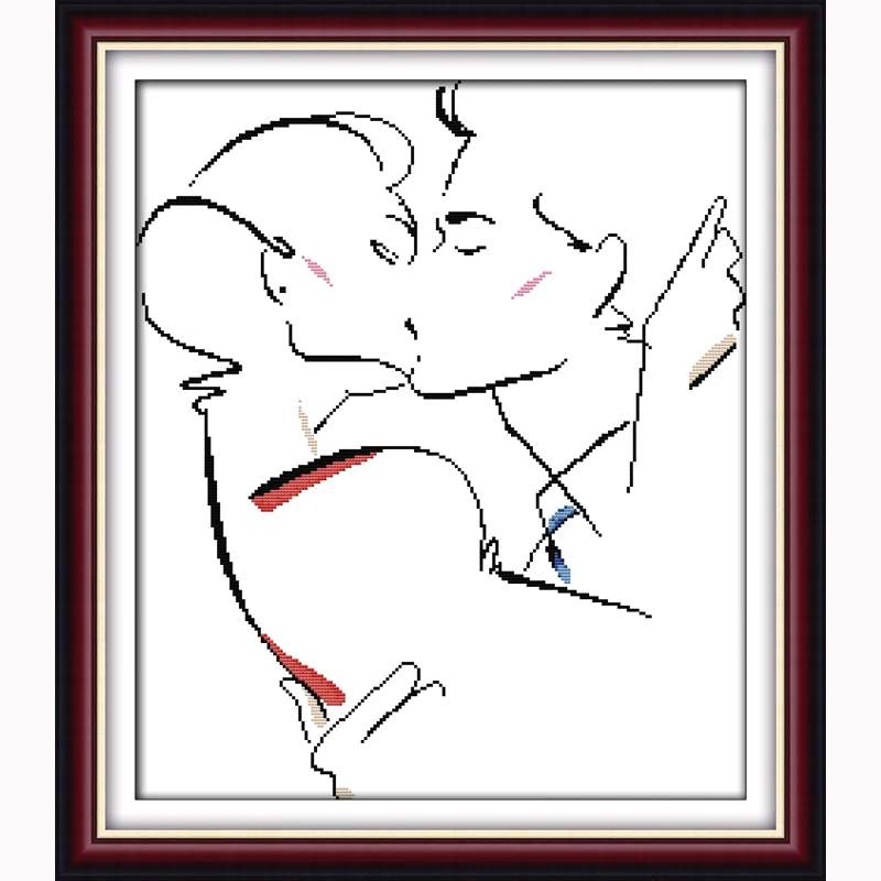 

Silent love Patterns Needlework,DIY DMC Cross stitch,Sets For Embroidery kits 11CT 14CT Counted Cross-Stitching,Wall Home Decro