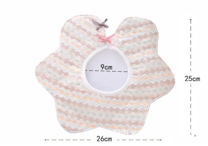 Baby Bibs Cotton Waterproof 360 degree Baby Girls Bibs Flower Saliva Towel Children's Bib Rice Bowl 0-12M