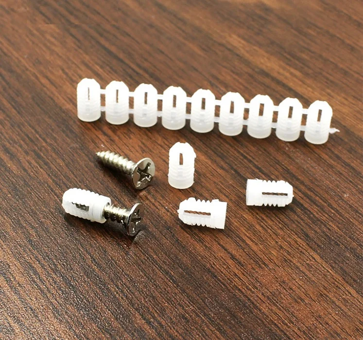 600PCS/Lot Premintehdw Nylon expansion nut anchor tube plug For Cabinet