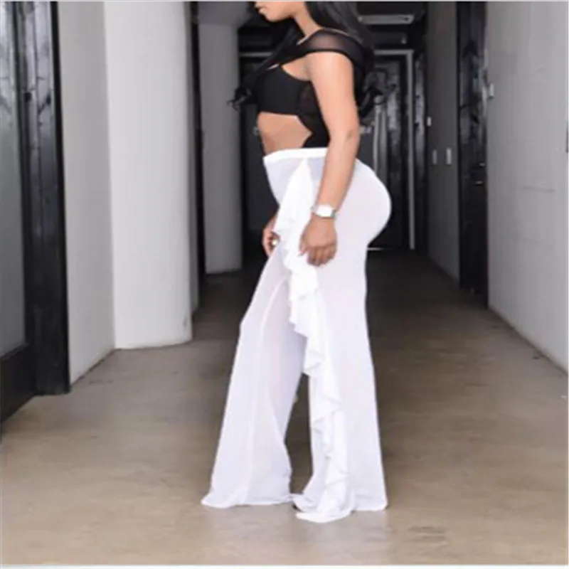 2017 сексуальные брюки для плавания с оборками женское пляжное платье сетчатая