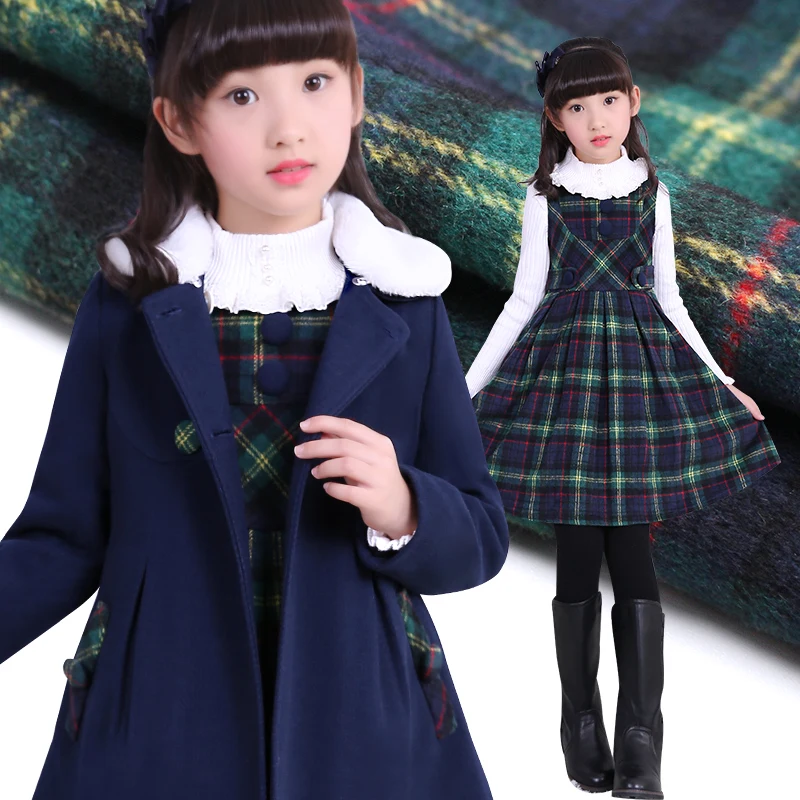 

plaid disfraces infantiles kids winter wool padded coats & dresses for girls costumes for halloween teenage gils clothing menina