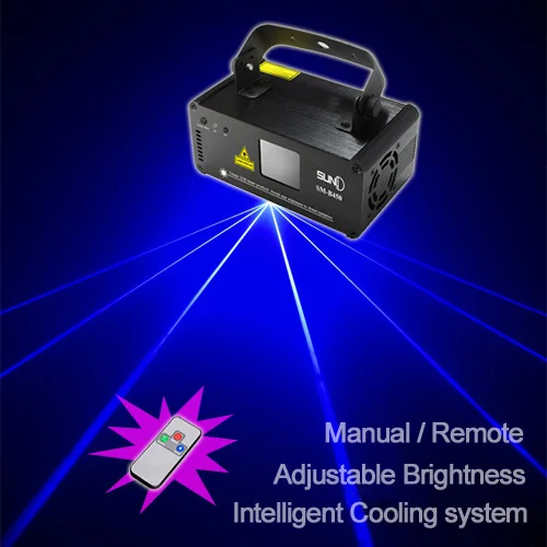 

New SUNY Remote 450mw BLUE Laser Stage Lighting Scanner DJ Disco Party Show Light LED Effect Projector Xmas Fantastic Red Green