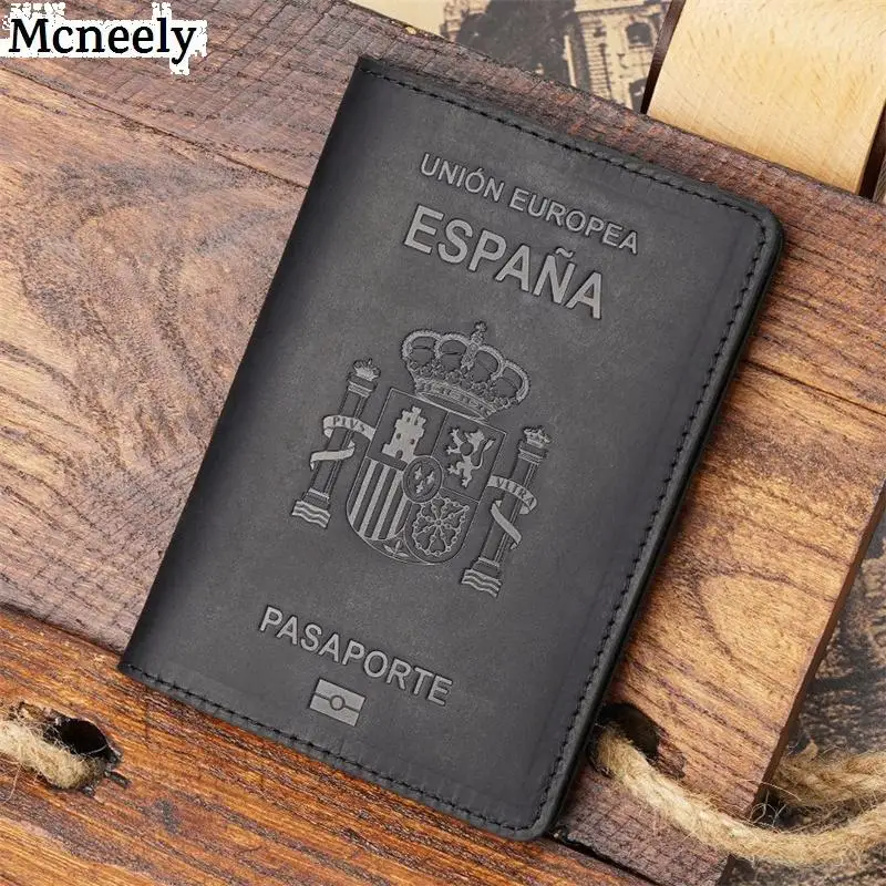 NEW BLACK Genuine LEATHER PASSPORT HOLDER COVER WALLET