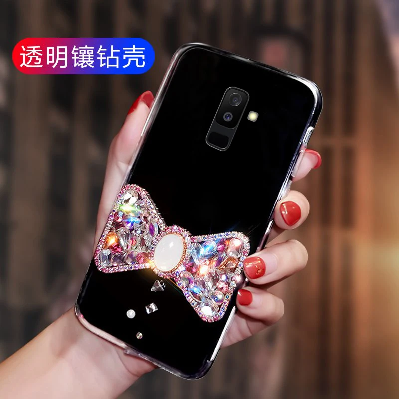 Для samsung A6PLUS 2018 роскошный блестящий чехол для мобильного телефона с бантом