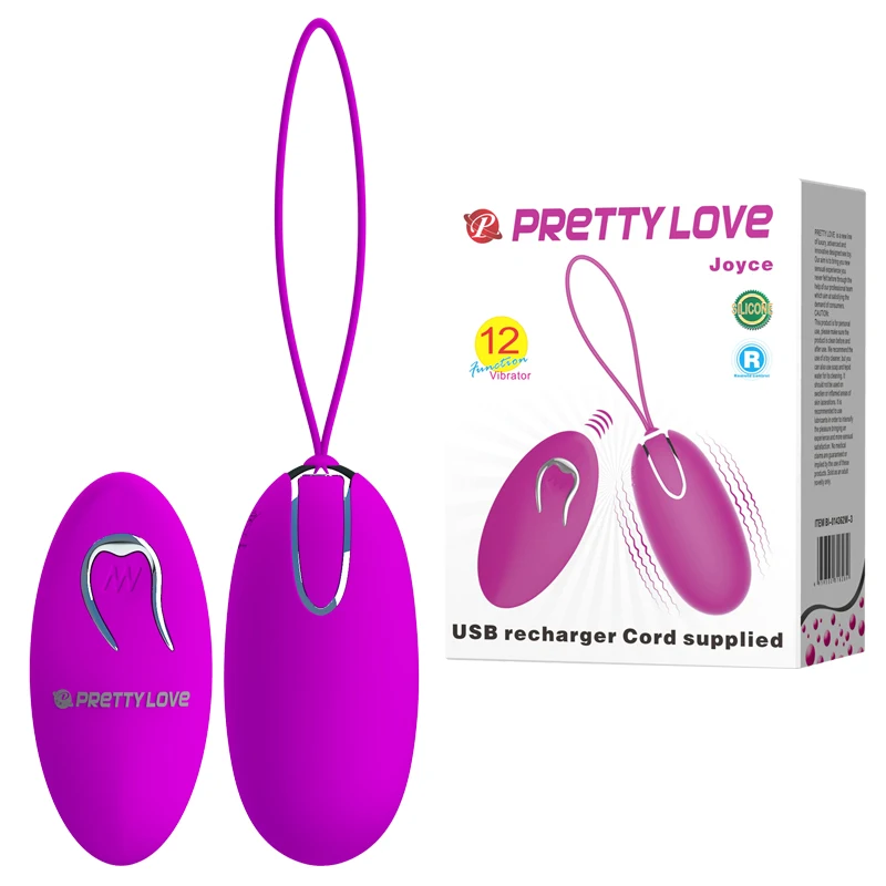 Pretty Love Usb Rechargeable Remote Control 12 Speed Vibrating Egg Clitoral Vibrator Vibrating