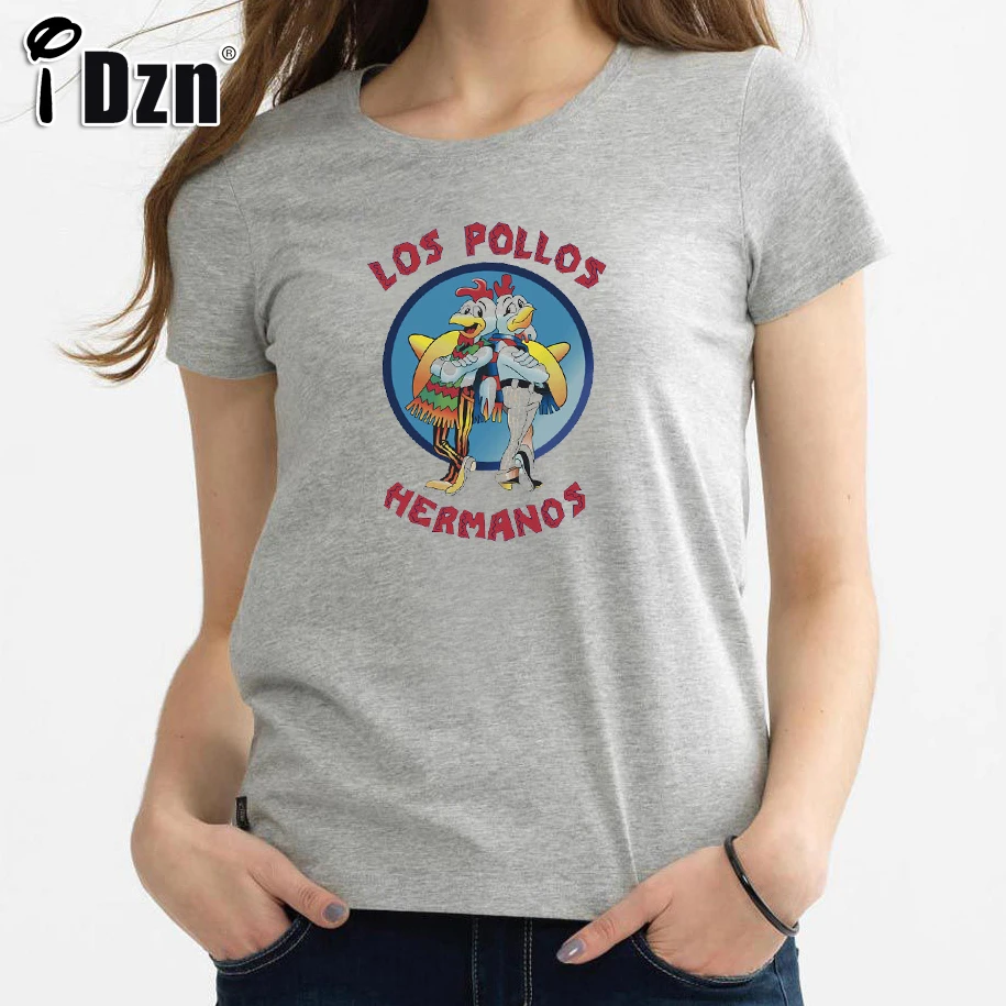 IDzn Wanita T Shirts Tops Tees Lucu Chicken Saudara Melanggar Bad