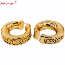 Adixyn Новые поступления серьги для женщин модные ювелирные изделия розовый золотой обруч серьги N031911