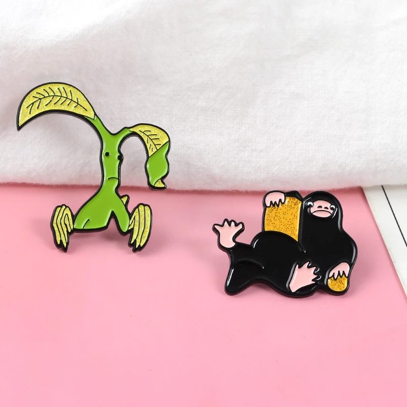 Qihe ювелирные изделия Niffler Pin Pickett котелок булавка Фантастические звери Броши фильм ювелирные изделия волшебник, магия книга любовник подарки